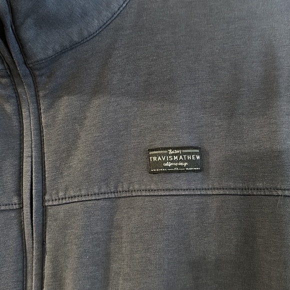 Travis Mathew Men’s Full Zip Sweatshirt Golf Activewear Blue Size Medium - Picture 5 of 16